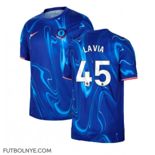 Camiseta Chelsea Romeo Lavia #45 Primera Equipación 2024-25 manga corta